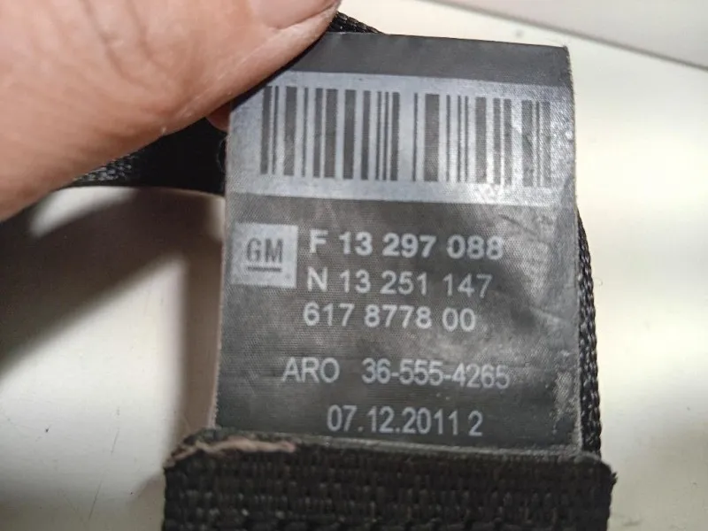 Cintura DI Sicurezza Sedile ANT DX 617023600 Opel Astra J 2010