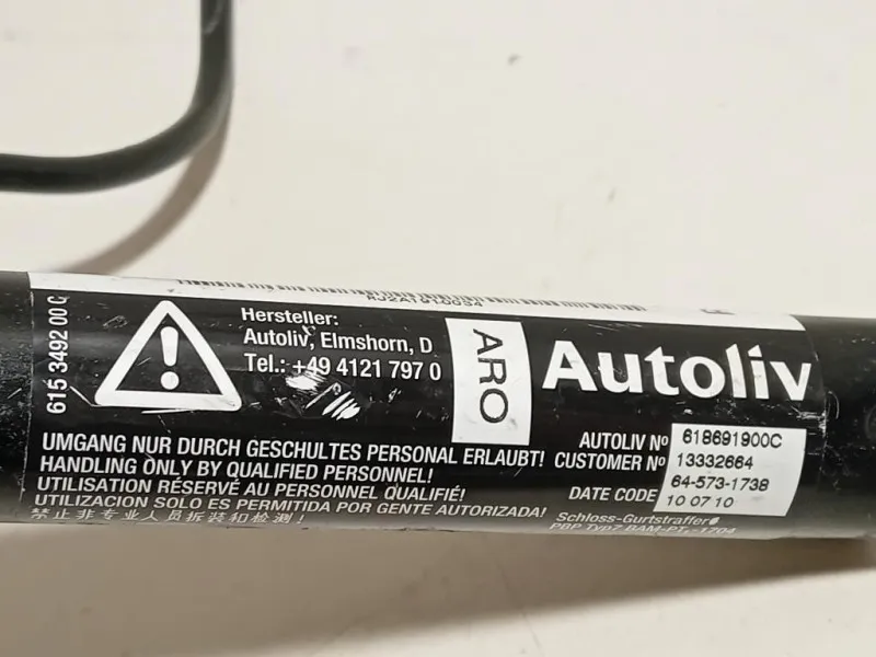 Cintura DI Sicurezza Sedile ANT DX 617023500 Opel Astra J 2010