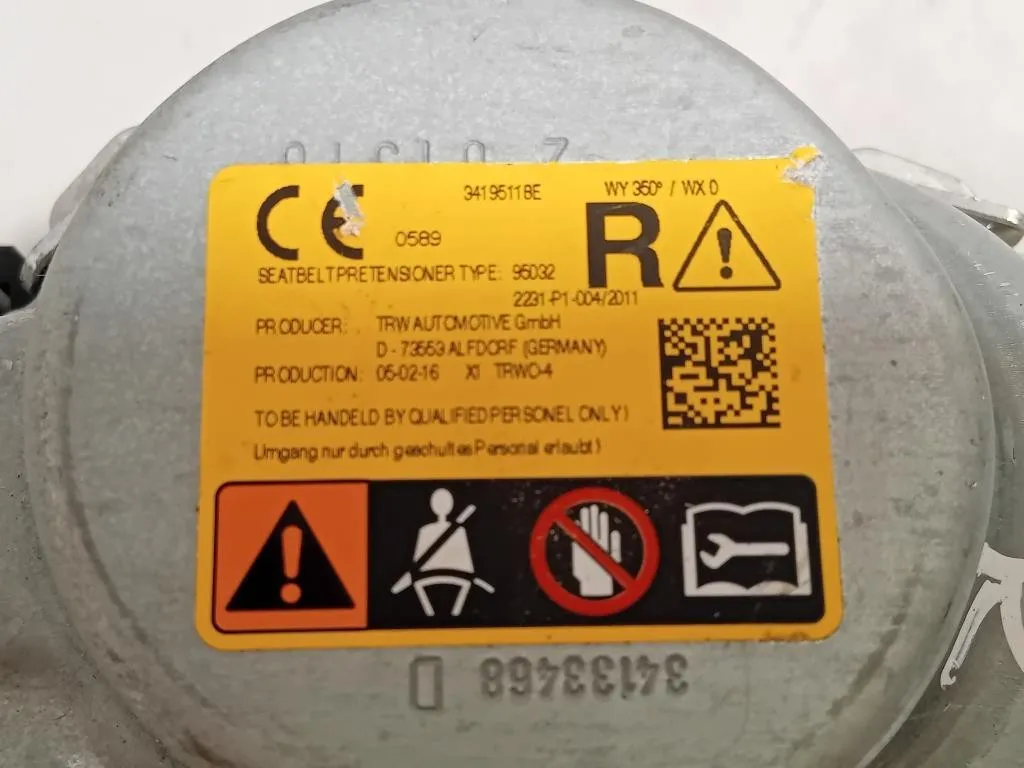 Cintura DI Sicurezza Sedile ANT DX 39045683 Opel Astra K 2016