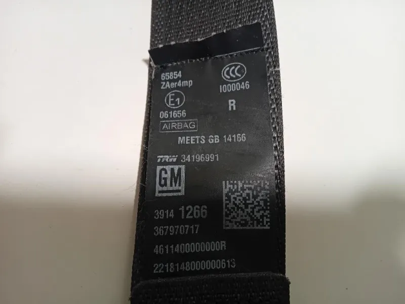 Cintura DI Sicurezza Sedile ANT DX 34230836A Opel Astra K 2016