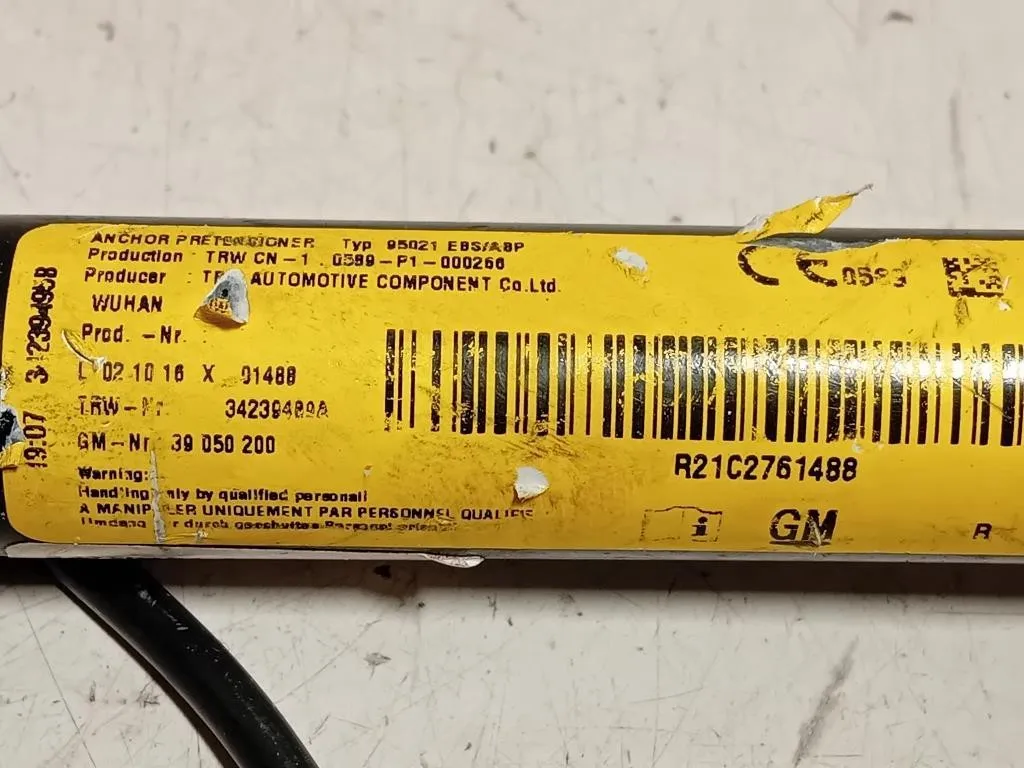 Cintura DI Sicurezza Sedile ANT DX 34040728C Opel Meriva B 2010