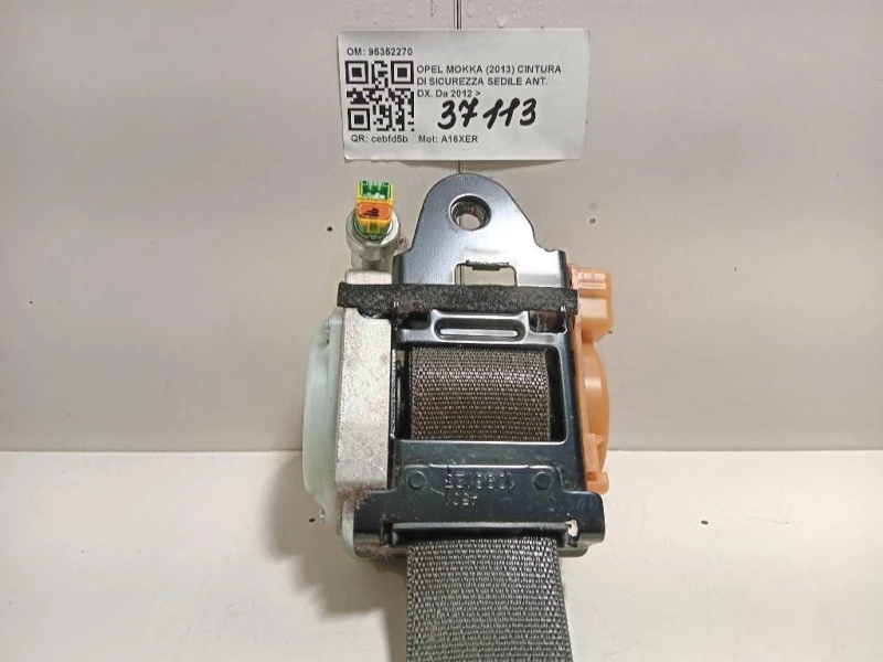 Cintura DI Sicurezza Sedile ANT DX 95352270 Opel Mokka 2013