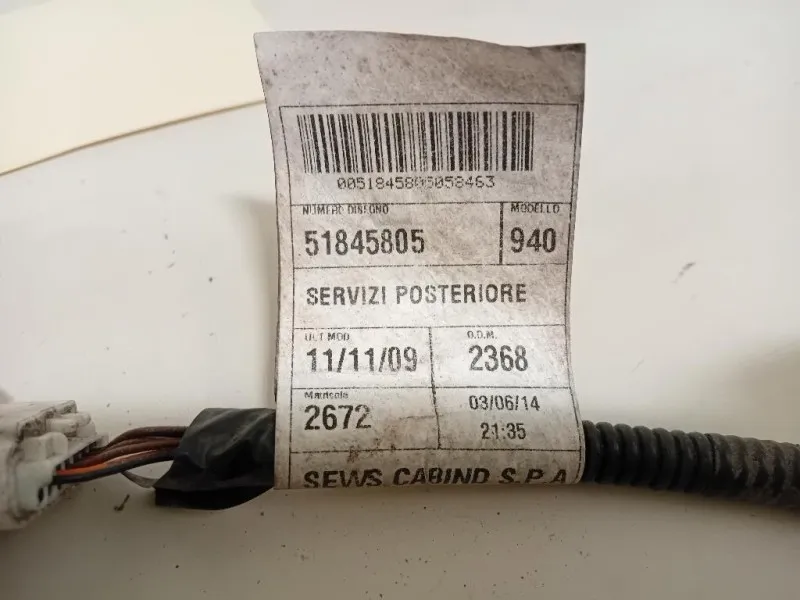 Cablaggio Paraurti POST Sensori DI Parcheggio 51845805 Alfa Romeo Giulietta 2013