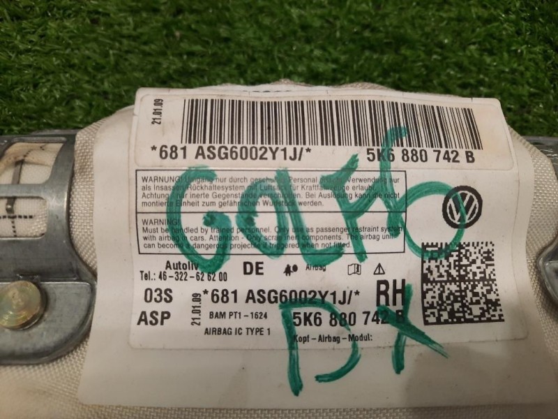 Air-bag A Tendina DX 5K6880742B Volkswagen GOLF VI 2009