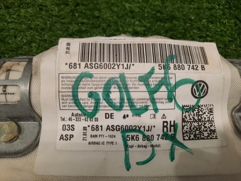 Air-bag A Tendina DX 5K6880742B Volkswagen GOLF VI 2009