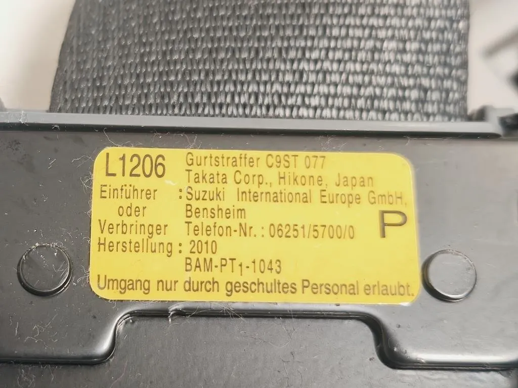 Cintura DI Sicurezza Sedile ANT DX 84920-64J0 Suzuki Grand Vitara II 2005