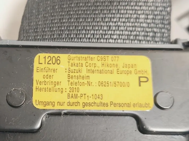 Cintura DI Sicurezza Sedile ANT DX 84920-64J0 Suzuki Grand Vitara II 2005