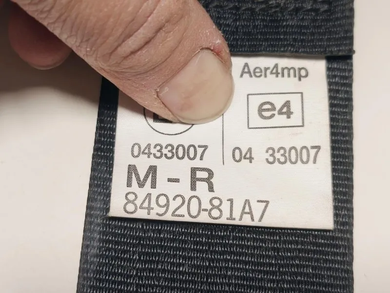 Cintura DI Sicurezza Sedile ANT DX 84920-81A7 8490181AG1ED3 Suzuki Jimny I 1999