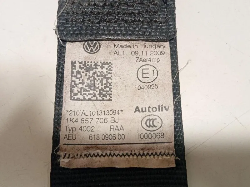 Cintura DI Sicurezza Sedile ANT DX 617978600 Volkswagen GOLF V Variant 2007