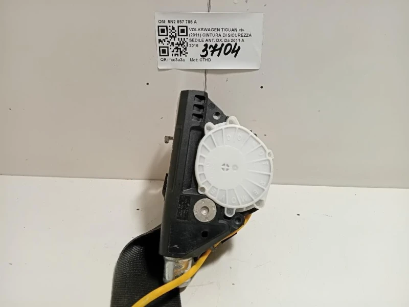 Cintura DI Sicurezza Sedile ANT DX 5N2 857 706 A Volkswagen Tiguan I 2011