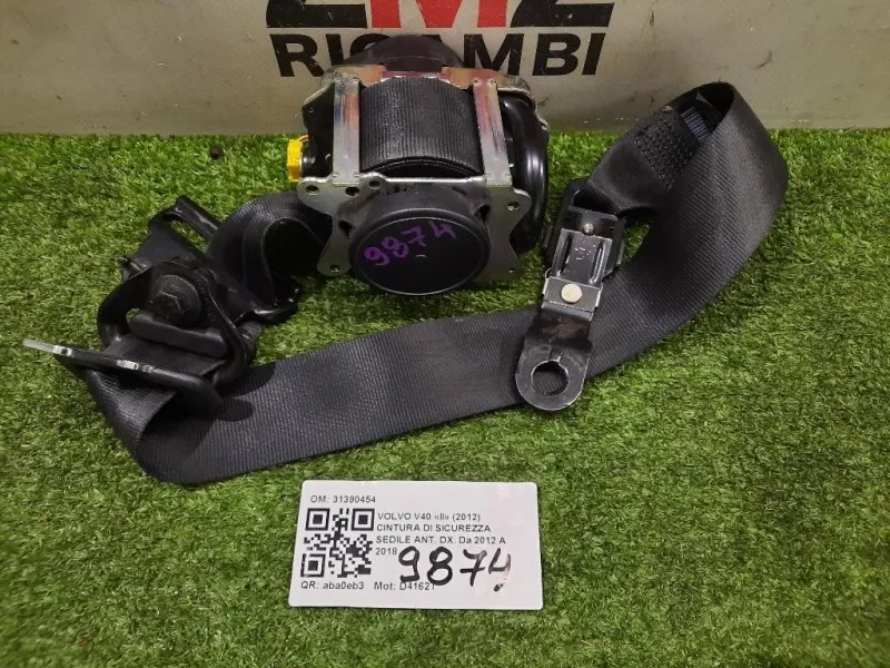 Cintura DI Sicurezza Sedile ANT DX 31390454 Volvo V40 II 2012