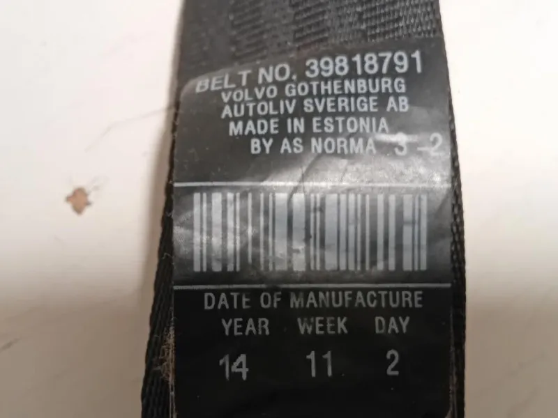 Cintura DI Sicurezza Sedile ANT DX 6041213 Volvo V70 III 2013