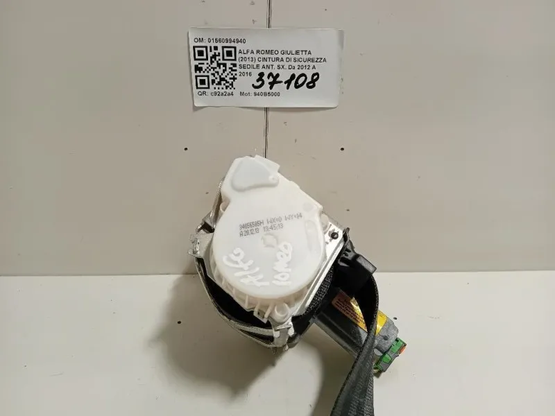 Cintura DI Sicurezza Sedile ANT SX 01560994940 Alfa Romeo Giulietta 2013