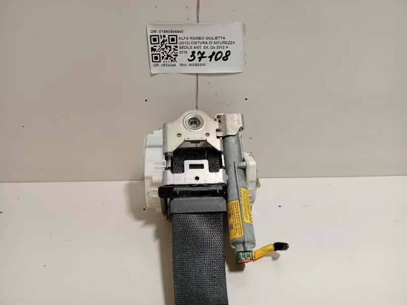 Cintura DI Sicurezza Sedile ANT SX 01560994940 Alfa Romeo Giulietta 2013
