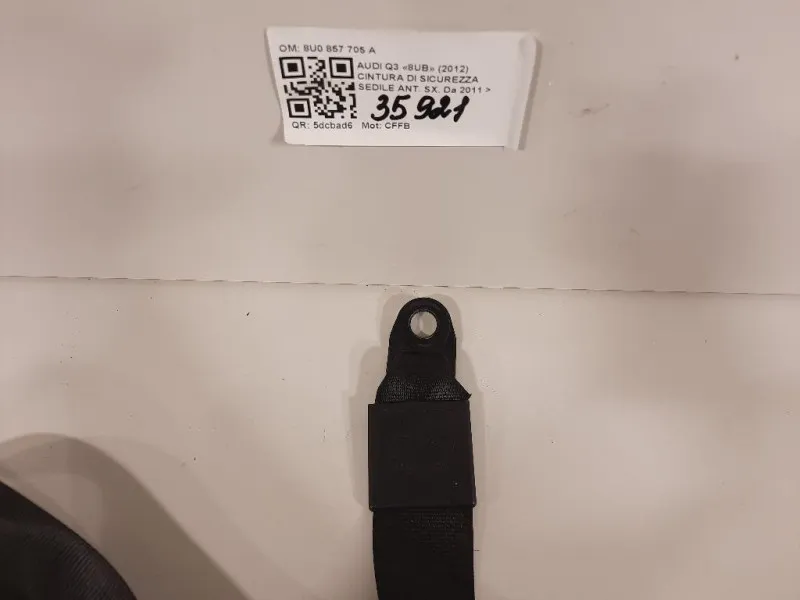 Cintura DI Sicurezza Sedile ANT SX 8U0 857 705 A Audi Q3 8UB 2012
