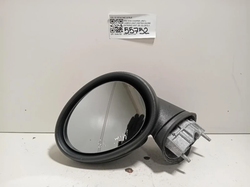 Retrovisore Esterno ANT SX 51167417467 5 FILE Mini MINI Cooper R57 Cabrio 2007