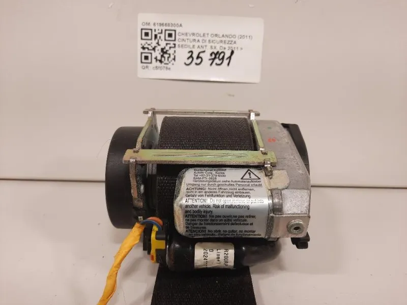 Cintura DI Sicurezza Sedile ANT SX 619668300A Chevrolet Orlando 2011