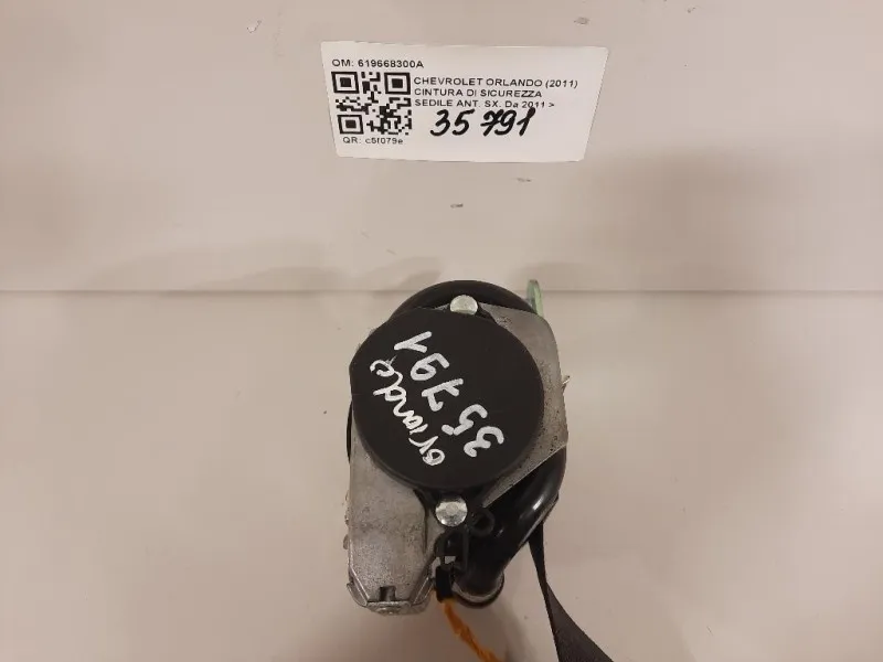 Cintura DI Sicurezza Sedile ANT SX 619668300A Chevrolet Orlando 2011
