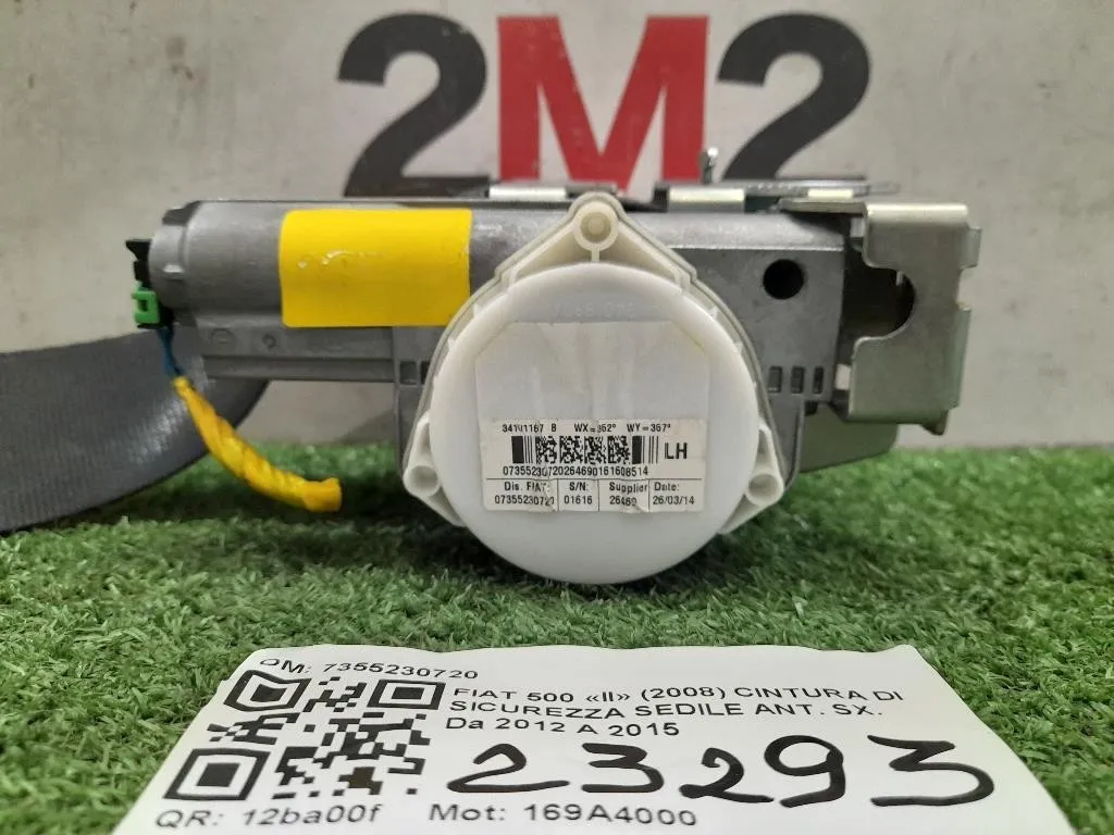Cintura DI Sicurezza Sedile ANT SX 7355230720 Fiat 500 II 2008