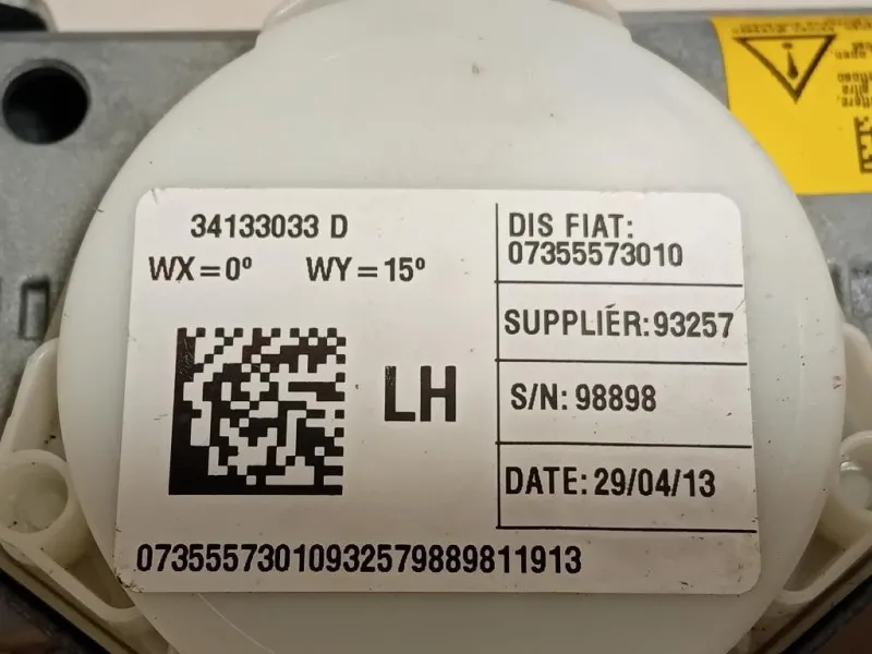 Cintura DI Sicurezza Sedile ANT SX 3413303334147985 Fiat 500L 2013