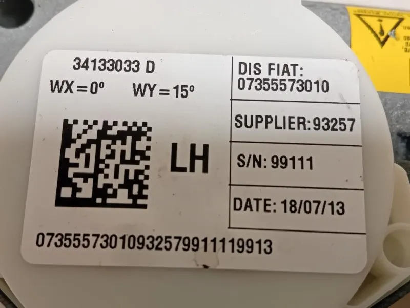 Cintura DI Sicurezza Sedile ANT SX 07355573010 Fiat 500L 2013