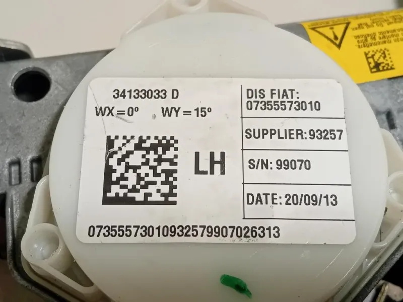 Cintura DI Sicurezza Sedile ANT SX 34133033 Fiat 500L 2013