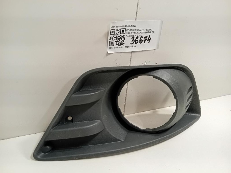 Calotta Fendinebbia DX 5S6Y-15A245-ABW Ford Fiesta VI 2008