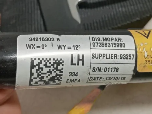 Cintura DI Sicurezza Sedile ANT SX 34100206B Fiat 500X 2015