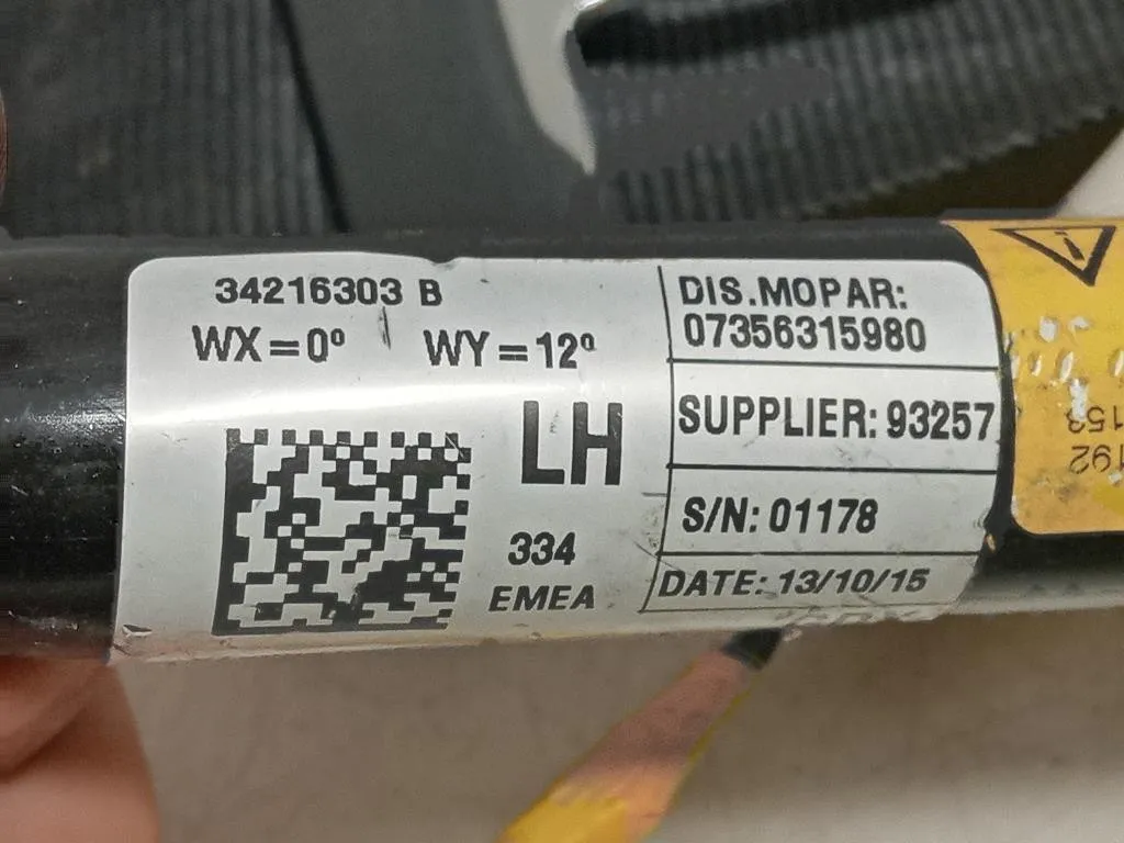 Cintura DI Sicurezza Sedile ANT SX 34100206B Fiat 500X 2015