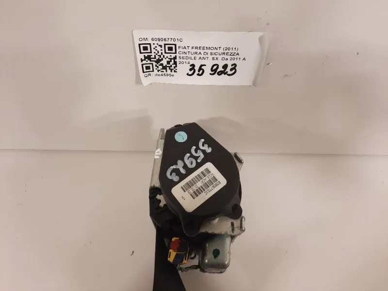 Cintura DI Sicurezza Sedile ANT SX 609067701C Fiat Freemont 2011