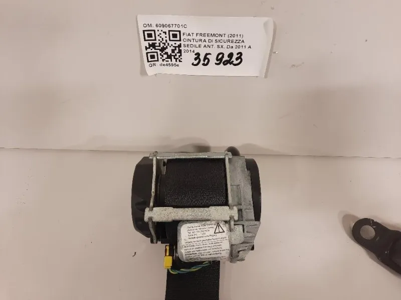 Cintura DI Sicurezza Sedile ANT SX 609067701C Fiat Freemont 2011