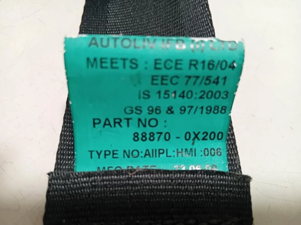 Cintura DI Sicurezza Sedile ANT SX 88870-0X200 Hyundai I10 I 2008