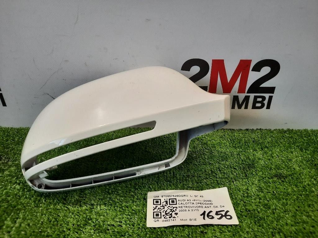 Calotta Specchio Retrovisore ANT DX 8T0857528DGRU Audi A3 8P1 2008
