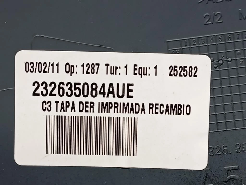 Calotta Specchio Retrovisore ANT DX 98034841VD Citroen C3 Picasso 2013