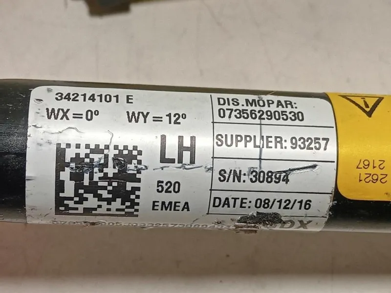 Cintura DI Sicurezza Sedile ANT SX 735671597 Jeep Renegade 2015