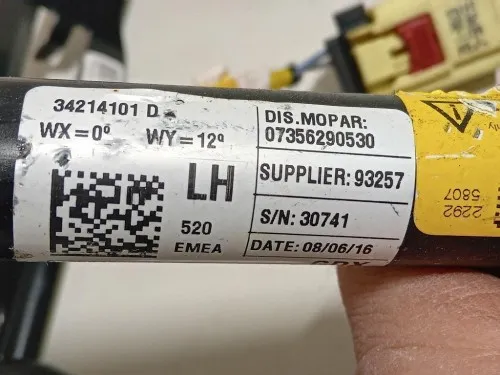 Cintura DI Sicurezza Sedile ANT SX 34218104A Jeep Renegade 2015