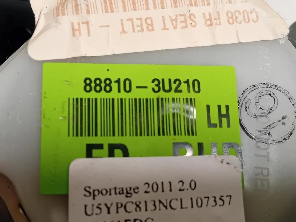 Cintura DI Sicurezza Sedile ANT SX 88810-3U210 Kia Sportage III 2010