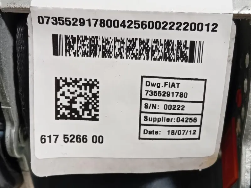 Cintura DI Sicurezza Sedile ANT SX 617361500 Lancia Ypsilon III 2011