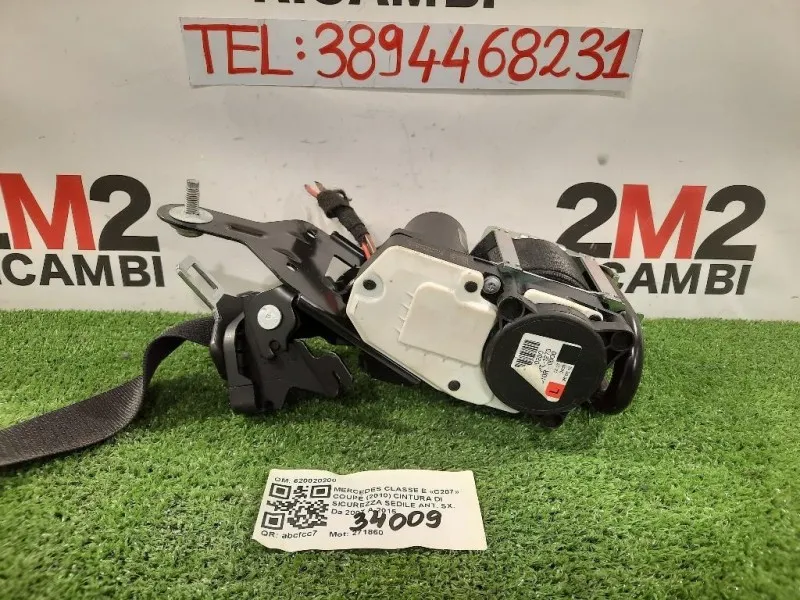 Cintura DI Sicurezza Sedile ANT SX 620020200 Mercedes Classe E C207 Coupé 2010