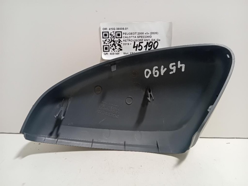 Calotta Specchio Retrovisore ANT DX 4102-39006-01 Peugeot 2008 II 2020