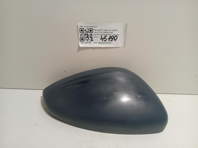 Calotta Specchio Retrovisore ANT DX 4102-39006-01 Peugeot 2008 II 2020