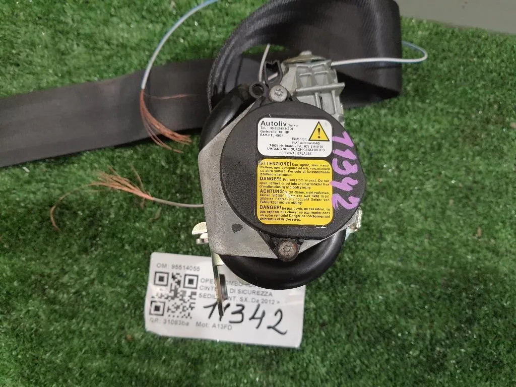 Cintura DI Sicurezza Sedile ANT SX 735563380 95514055 Opel Combo D 2012