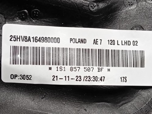 Cintura DI Sicurezza Sedile ANT SX 340407270 Opel Meriva B 2010