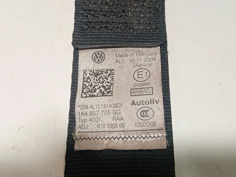 Cintura DI Sicurezza Sedile ANT SX 617978500 Volkswagen GOLF V Variant 2007