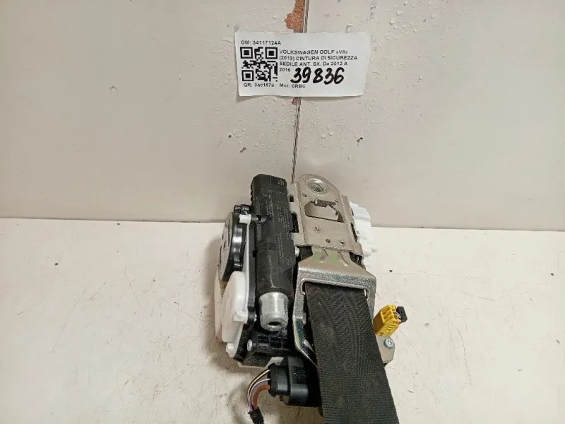 Cintura DI Sicurezza Sedile ANT SX 34172624A Volkswagen GOLF VII 2013