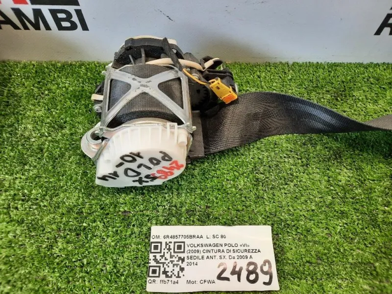 Cintura DI Sicurezza Sedile ANT SX 6R4857705BRAA Volkswagen POLO VI 2009