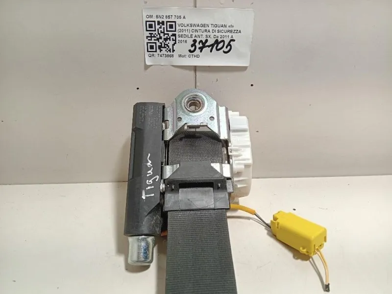Cintura DI Sicurezza Sedile ANT SX 5N2 857 705 A Volkswagen Tiguan I 2011