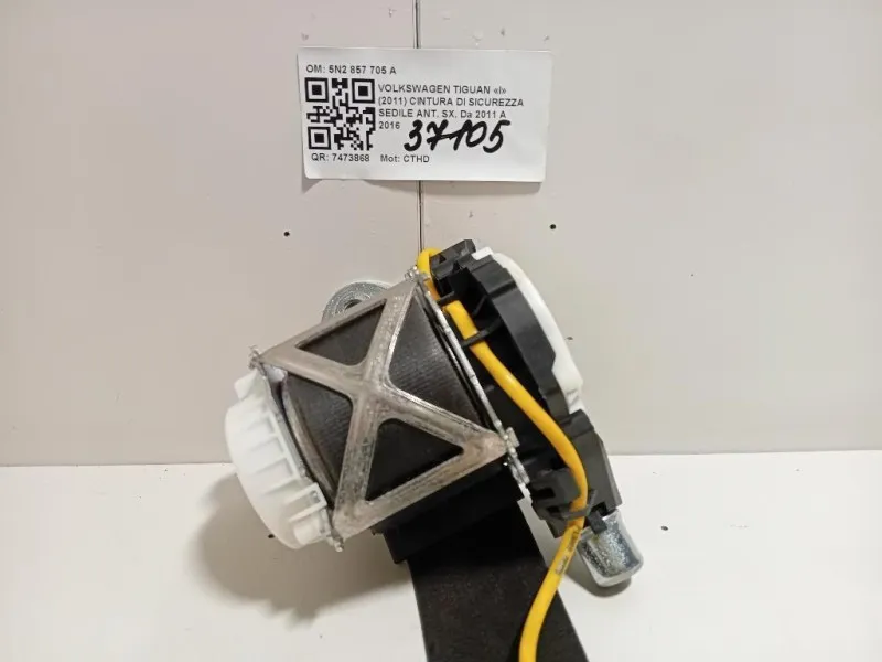 Cintura DI Sicurezza Sedile ANT SX 5N2 857 705 A Volkswagen Tiguan I 2011