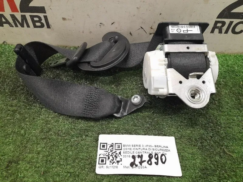 Cintura DI Sicurezza Sedile Centrale ANT Bmw Serie 3 F30 Berlina 2015