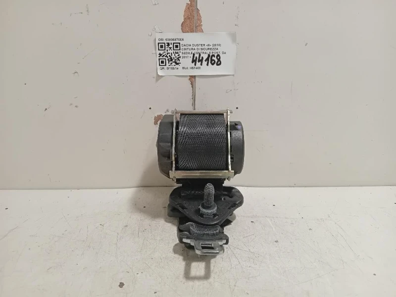 Cintura DI Sicurezza Sedile Centrale POST 638068700A Dacia Duster II 2018